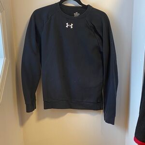 Under Armour Men’s Black Crewneck Pullover with White Logo